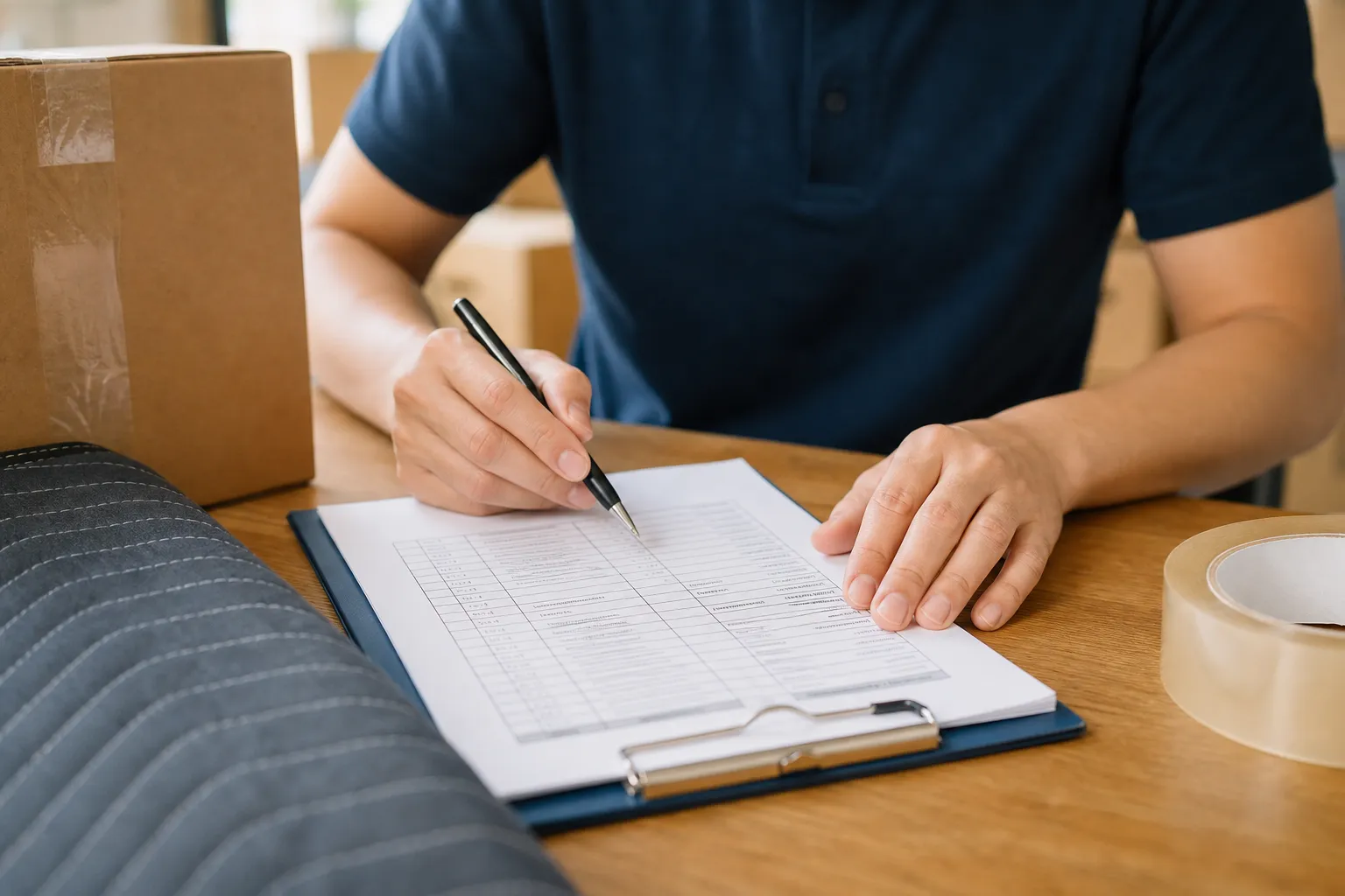 Line-by-line checklist: the quote items that change your final price — moving company quotes comparison