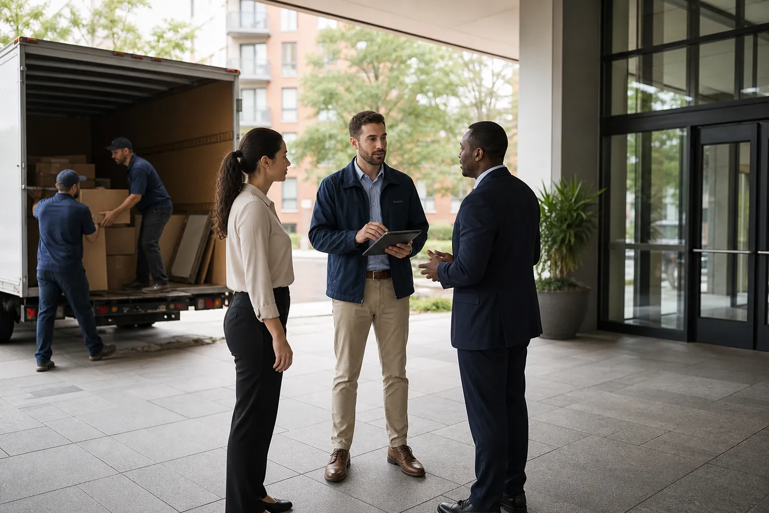 6. Coordinate logistics with your mover and building management before moving day — packing tips for moving into a new house