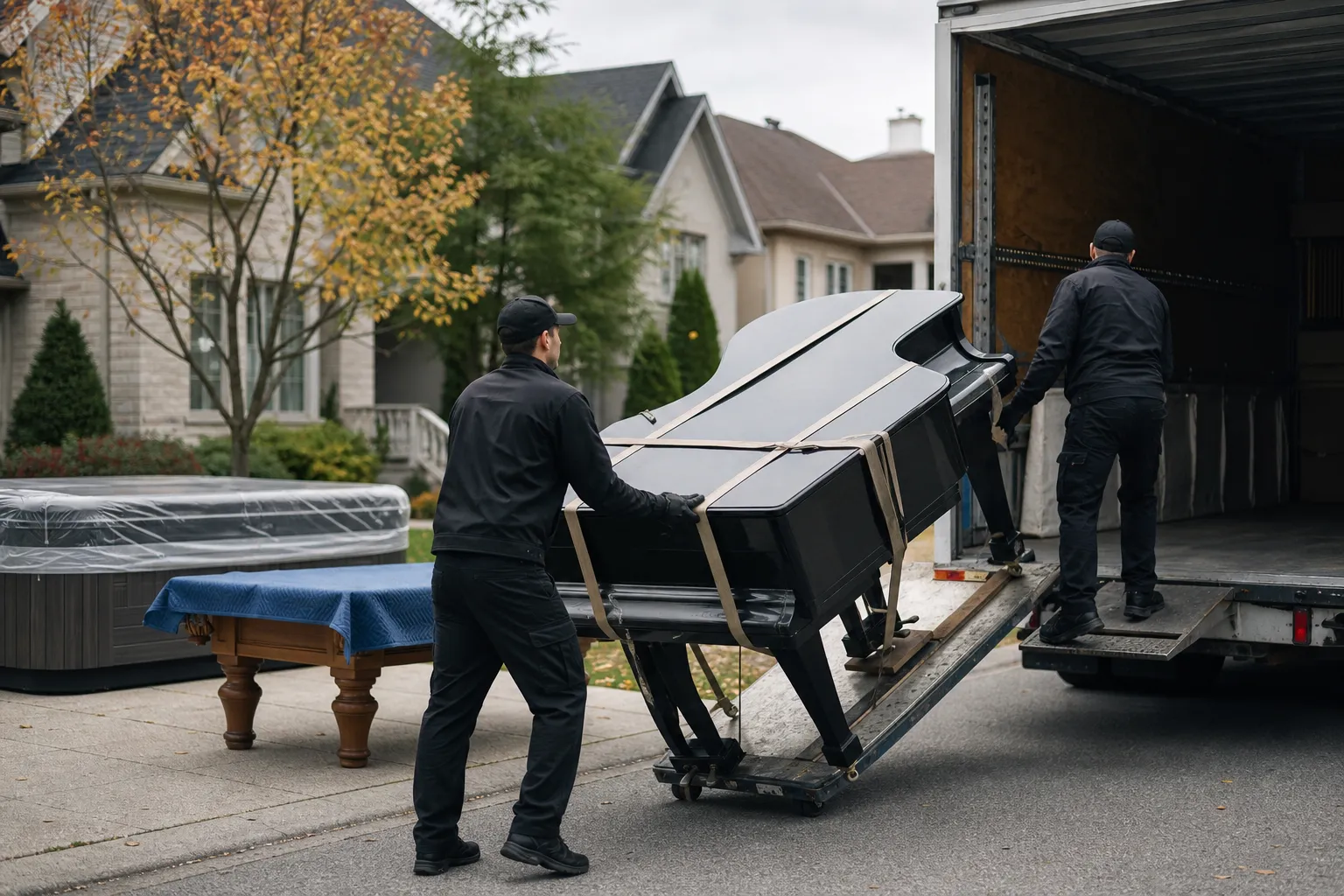 Specialty items on short notice: pianos, hot tubs and pool tables — same day movers Windsor